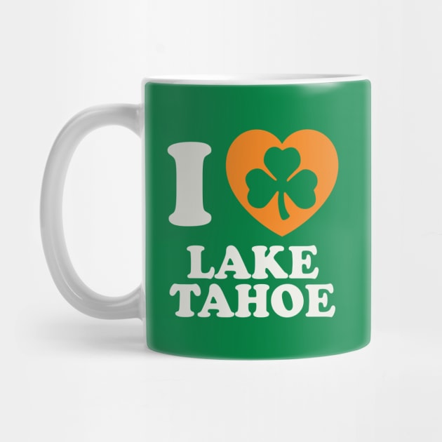 St Patricks Day Lake Tahoe Irish Shamrock Heart by PodDesignShop